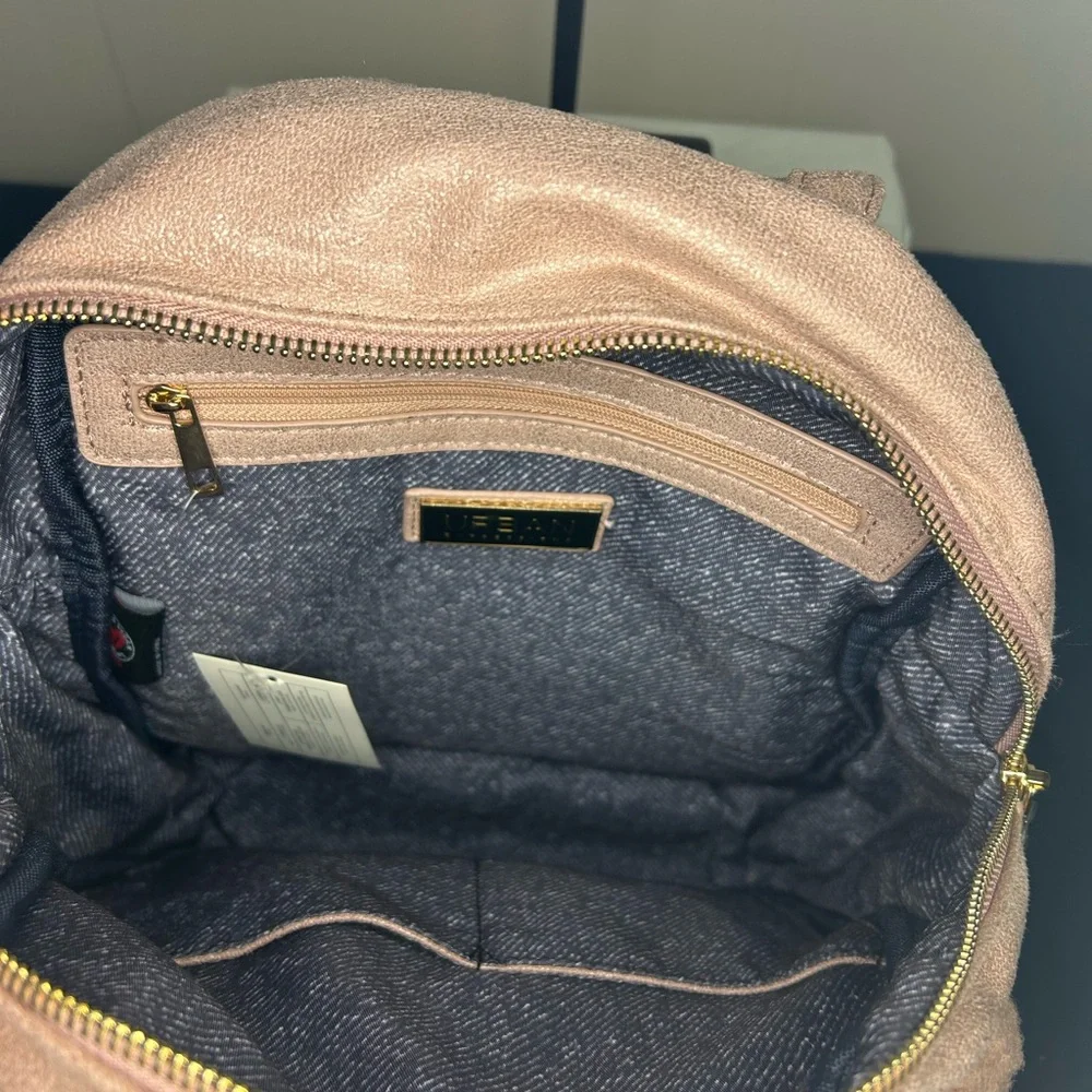 Urban Expressions Metalic Blush Sherpa Backpack and pouch set